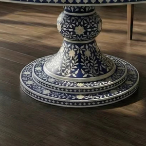 ILAHI's Bone Inlay <b>Table</b> Modern Design Agate Detailing <b>Storage</b> Portable Home Furniture - Product Image 1