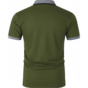 Camisa Polo de Manga Corta para Hombre, Combinación de Colores, Ideal para Deportes al Aire Libre como Golf - Product Image 2