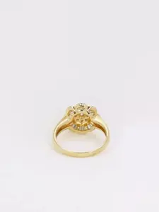 Anillo de Compromiso para Mujer Tishya Diamond, 1 Quilate, Diseño de Racimo de Flores, Moissanita Auténtica, Plata de Ley 925, Chapado en Oro Amarillo, Corte Baguette - Product Image 3