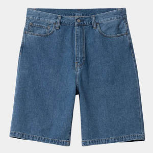 High Quality Custom Brand Canvas Denim Shorts Fashion High Waist Blue <b>Jeans</b> Casual Pants Elastic Waist <b>Drawstring</b> <b>Men</b> 180g Quick - Product Image 1