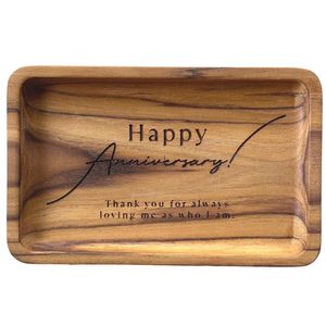 Bandeja de Madera Artesanal para Regalo de Aniversario con Grabado Personalizado, Bandeja Decorativa Rústica para Servir en Bodas, Aniversarios y el Hogar - Product Image 3
