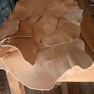 Cuir de vachette pleine fleur non teint, tanné végétal, épaisseur 1,2 à 1,4 mm, pour portefeuilles et chaussures, taille moyenne 14 à 18 pieds carrés, demi-cuir - Product Image 4