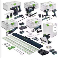 ENSEMBLES COMPLETS Nouveaux kits combinés Festools 18v 5 pièces sans balais 2 x 5.2ah Ultimate Builders Combo Kit