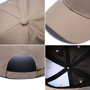 Casquette de baseball noire à 6 panneaux en coton unisexe, ajustable, décontractée, couleur unie - Product Image 6