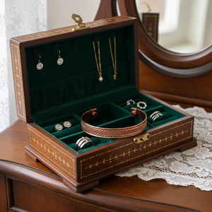 Bracelet manchette magnétique vintage en laiton et cuivre – Jonc tressé ajustable pour hommes et femmes – Bijou soulageant les douleurs arthritiques - Product Image 2