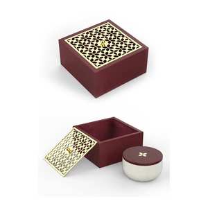 Boîte à chocolat de luxe en bois et acrylique pour cadeaux festifs, présentation élégante à la maison, rangement décoratif - Product Image 3