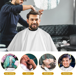 ผ้าคลุมตัดผมช่างมืออาชีพแบบสั่งทำ ขายดี ปรับขนาดได้ด้วยกระดุม ผลิตจากโพลีเอสเตอร์ พิมพ์ลายสวยงาม สำหรับร้านทำผม - Product Image 5