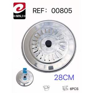 Couvercle de pot Tapa 6U en acier inoxydable de 28 cm pour les pots à soupe et à bouillon - Product Image 3