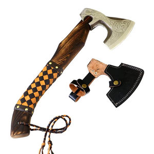 บูร์ราค์ คัสตอม 19 นิ้ว คัตตาร์เบียร์เดดทอมาฮอว์ก ทำมือจากเหล็กกล้าคาร์บอน ด้ามไม้โรสวูด สำหรับงานอุตสาหกรรม กิจกรรมกลางแจ้ง DIY ตั้งแคมป์ ล่าสัตว์ เหมาะสำหรับเป็นของขวัญวันพ่อ - Product Image 1