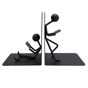 Porte-livres décoratifs personnalisés en fer, supports métalliques dorés pour livres, organisateurs de livres en fer robustes pour étagères - Product Image 3