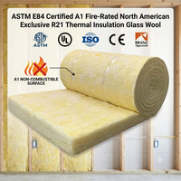 ASTM C518 R21 Rollo de Lana de Vidrio de Alta Densidad al por Mayor, Material de Aislamiento Térmico de la Mejor Calidad, Manta de Fibra de Vidrio para América del Norte