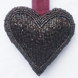 Handmade Butterfly Embroidered and Beaded Crystal Zari <b>Christmas</b> charm Ornaments <b>Pink</b> Illuminated Holiday <b>Decor</b> Hanging ornament - Product Image 2