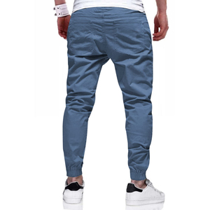 กางเกงคาร์โก้สีเขียวมะกอกสไตล์วินเทจสำหรับผู้ชายจาก Jimieson Apparel ทรงตรง มีกระเป๋าหลายช่อง ผลิตจากผ้าแคนวาสโพลีเอสเตอร์ 100% เอวยางยืด - Product Image 2