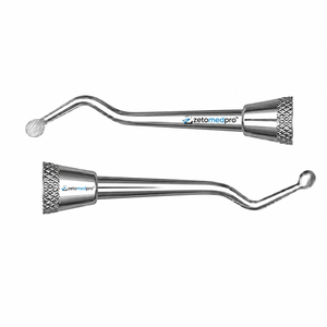 Excavateur dentaire professionnel à motif anglais, instrument manuel de précision en acier inoxydable de qualité médicale pour restauration, OEM Zetomed Pro - Product Image 4