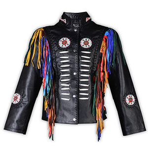 Chaqueta de Cuero Estilo Western Personalizada para Hombre, Chaquetas de Cuero Gamuza Pura para Hombre, Estilo Vaquero Occidental con Logotipo Frontal - Product Image 4