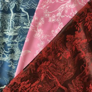 Tissu Jacquard Cationique Extensible Quadridirectionnel 120 GSM à Motif <span class=keywords><strong>Peinture</strong></span> Paysagère Personnalisé en Usine pour Robes et Blouses – Vente en Gros <span class=keywords><strong>de</strong></span> Qualité Supérieure - Product Image 4