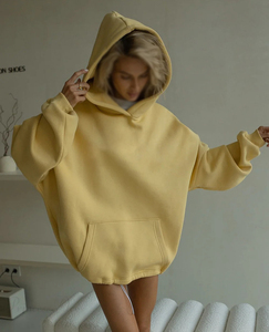 Sudadera Oversize Unisex con Hombros Caídos, de Alta Calidad, Sin Cordones, Lisa, de Forro Polar Grueso de Algodón y Poliéster, con Logotipo Personalizado OEM - Product Image 5