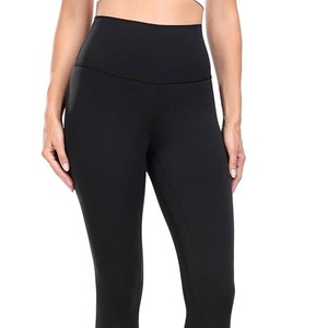 High-Waisted Plaid Full-Length Elastic Waist Spandex/Nylon Breathable <b>Leggings</b> Women-Tummy Control Yoga Pants <b>Workout</b> <b>Pockets</b> - Product Image 1