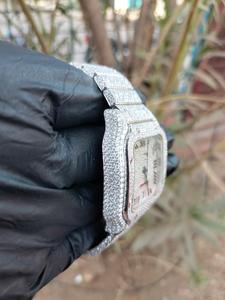 Montre de luxe VVS en moissanite de haute qualité avec cadran personnalisé, mouvement mécanique, style Hip Hop, vente en gros d'usine - Product Image 2