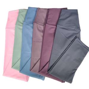 Women Full Length Yoga <b>Leggings</b> Solid Crystal <b>Pattern</b> High Waist Lightweight Spandex/Nylon Fitness Workout Pants - Product Image 1