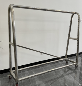 Expositor de Ropa Rodante de Acero Inoxidable Reforzado Tipo A para Tiendas Minoristas - Product Image 2