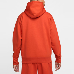 <b>Men</b> Hooded Sweatshirt Solid <b>Red</b> Cotton Fleece Casual Oversized Fit Autumn Style Fashion <b>Hoodie</b> - Product Image 2
