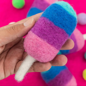 Adorno de Fieltro de Lana con Forma de Algodón de Azúcar, Hecho a Mano, Esponjoso, Juguete de Comida de Imitación, Atrezzo para Fotos, Regalo Infantil, Venta al por Mayor, Fieltro y Hilo - Product Image 1
