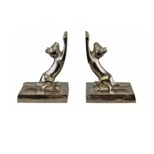 Vintage Style Traditional Iron Metal <b>Bookends</b> 2Pcs Ornate Scroll Design Decorative Book Ends - Product Image 3
