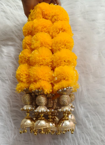Guirnalda de Caléndulas Mini Hechas a Mano, Decoración Floral Colgante para Puerta, Boda, Diwali, Inauguración de Casa - Product Image 2