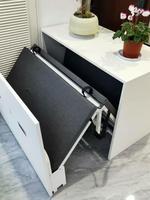 Lit Murphy pliable moderne avec cadre en métal portable, matelas escamotable pour le bureau ou la chambre à coucher, meuble pour la pause déjeuner
