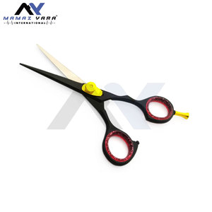 Customized Haircutting Scissors Gold & Black Sharp Hair Cutting <b>Barber</b> Salon Trimming Shears Hairdressing Scissors Logo - Product Image 2