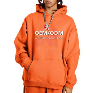 Sweat-shirt à capuche décontracté OEM en coton 100% pour l'automne, coupe oversize à manches longues et épaules tombantes, avec impression numérique et anti-boulochage - Product Image 2