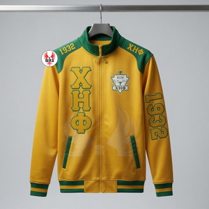 Chi Eta Phi XHO Sorority Fraternity <b>Spring</b> Autumn <b>Women</b> RaceCar <b>Jacket</b> Couple University Varsity Solid Color Embroidery Cotton - Product Image 1