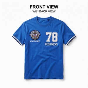 เสื้อยืดออกกำลังกายผู้ชายพิมพ์ลายดิจิทัลตามสั่ง 180 GSM ผ้าฝ้ายระบายอากาศดี แขนเสื้อแบบแร็กแลน เหมาะสำหรับฟิตเนส ฝึกซ้อม และออกกำลังกายในยิม - Product Image 5