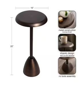 Modern Oil Rubbed Bronze Pedestal Bistro <b>Table</b> Slender Stem <b>Martini</b> Stand - Product Image 3