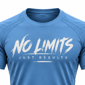 T-shirt de sport pour homme 100% coton, respirant, séchage rapide, extensible, idéal pour la gym et l'entraînement, personnalisable avec logo, vêtements de sport - Product Image 5