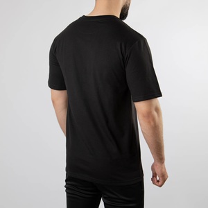 Camiseta de Hombre Negra, Cuello Redondo, Manga Corta, Corte Regular, Casual, Transpirable, de Secado Rápido, Tejido de Punto 100% Algodón Jersey - Product Image 1