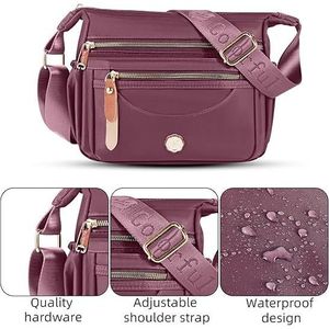 Women's Casual <b>Nylon</b> <b>Cross</b>-<b>Body</b> Satchel <b>Bag</b> with Multi-Pocket Fashionable Side Chest <b>Bag</b> - Product Image 6