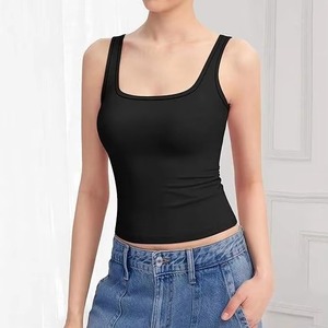 Débardeur de yoga et fitness haut de gamme pour femme, neuf, sans couture, côtelé, haute résistance, respirant, extensible dans les quatre sens, séchage rapide - Product Image 2