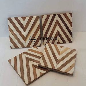 Sous-verre artisanal en os incrusté, décoration de table élégante Tradebyd - Product Image 1