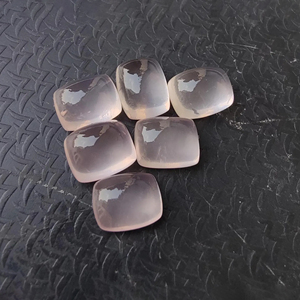Rose Quartz Cabochon Rectangle <b>Cushion</b> Shape Gemstone, Calibrated All Sizes Available - Product Image 6