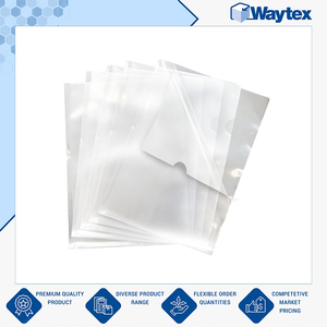 Premium Quality Office Use Clear Transparent Color <b>A4</b> Clear Smooth L-Shaped <b>Folders</b> 90 Microns (9/100 mm) - Pack of 50 - Product Image 2