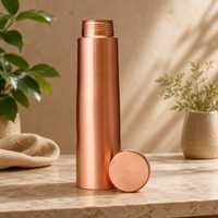 Bouteille d'eau en cuivre avec texture nid d'abeille, thermos isotherme sous vide pour usage domestique, design rond, style minimaliste