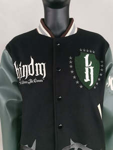 Veste universitaire pour homme personnalisable en laine avec broderie chenille, style streetwear, pour l'hiver, vente en gros - Product Image 6