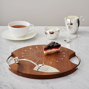 Support à gâteau en bois avec dôme en verre, plateau de service pour desserts, plateau de présentation de fromages pour la table à manger - Product Image 2