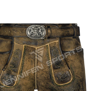 Traditional Bavarian Lederhosen <b>Short</b> Goat Suede Antique Leather <b>Trousers</b> Adjustable Beer Event Factory Direct - Product Image 2