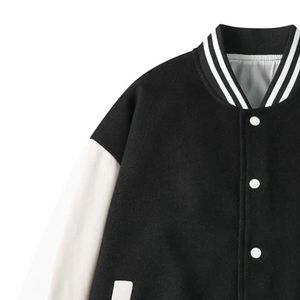 Custom Made High Quality Varsity Letterman Baseball Jacket for <b>Men</b> 100% LeatherWool Canvas Fabric with Embroidery Decoration - Product Image 3