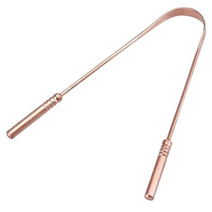 Raspador de Lengua de Cobre, Herramienta de Cuidado Bucal de Metal Pulido, Reutilizable, Limpieza con Agua del Grifo - Product Image 3