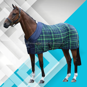 Horseware Ripstop algodão preenchido Nylon Shell forro impermeável verão inverno sob o tapete com velo direcionado para cavalos - Product Image 4