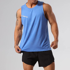 Chaleco Deportivo Premium de Punto para Gimnasio, Ropa Deportiva Casual, Hombros Anchos, Transpirable, Color Sólido, Sin Mangas, para Correr, para Hombre, Venta al Por Mayor - Product Image 1